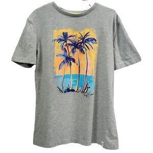Tommy Bahama Boy's Short Sleeve Gray Sunset Tee Size M (7-8)